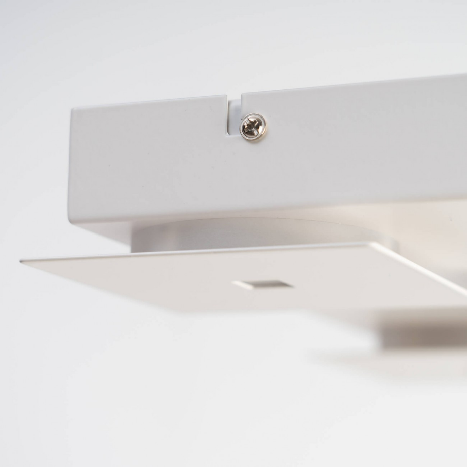 Plafonnier LED carré blanc mat - NOVA