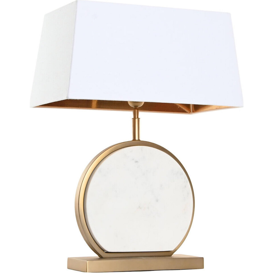 Lampe à poser en acier et marbre  rectangulaire Item Home India Lamps 1c25