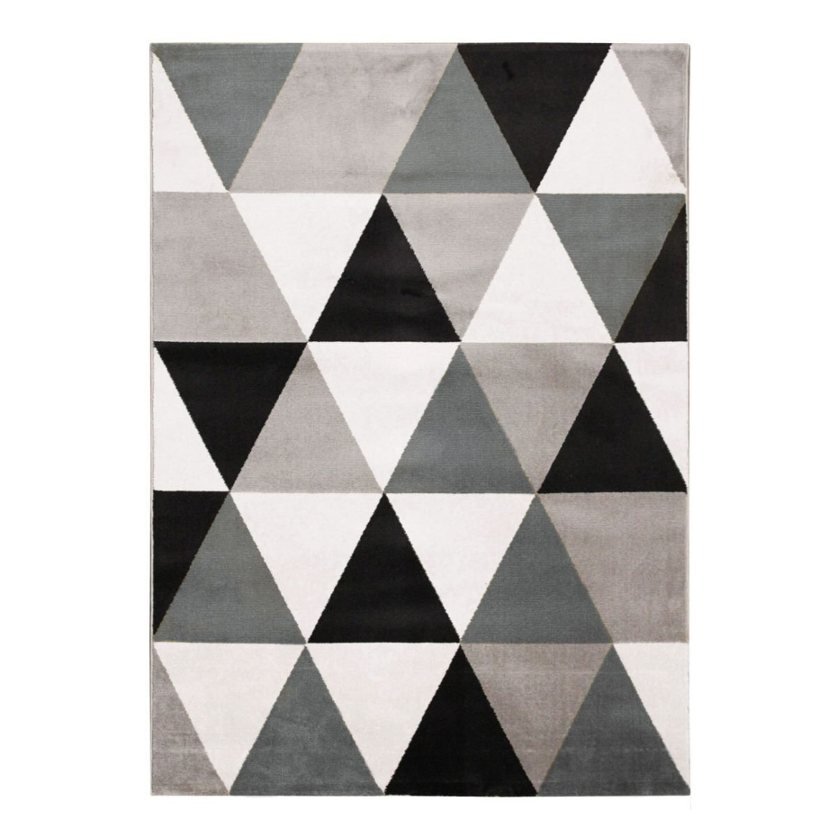 Tapis salon toucher laineux motif triangles  GEO SCANDI
