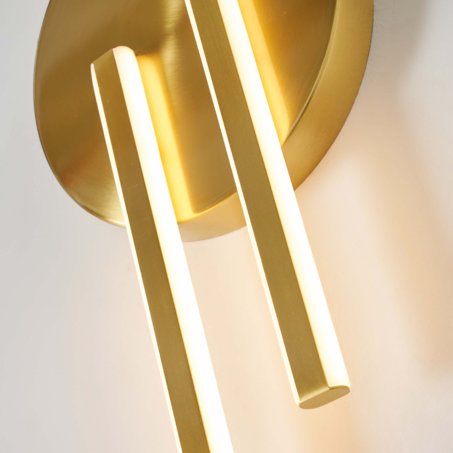 Applique LED minimaliste dorée - PIA