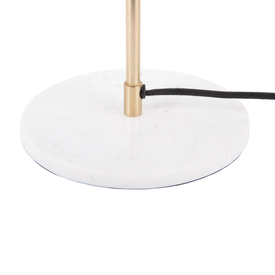 Lampe à poser en métal et marbre- WAVED DOME