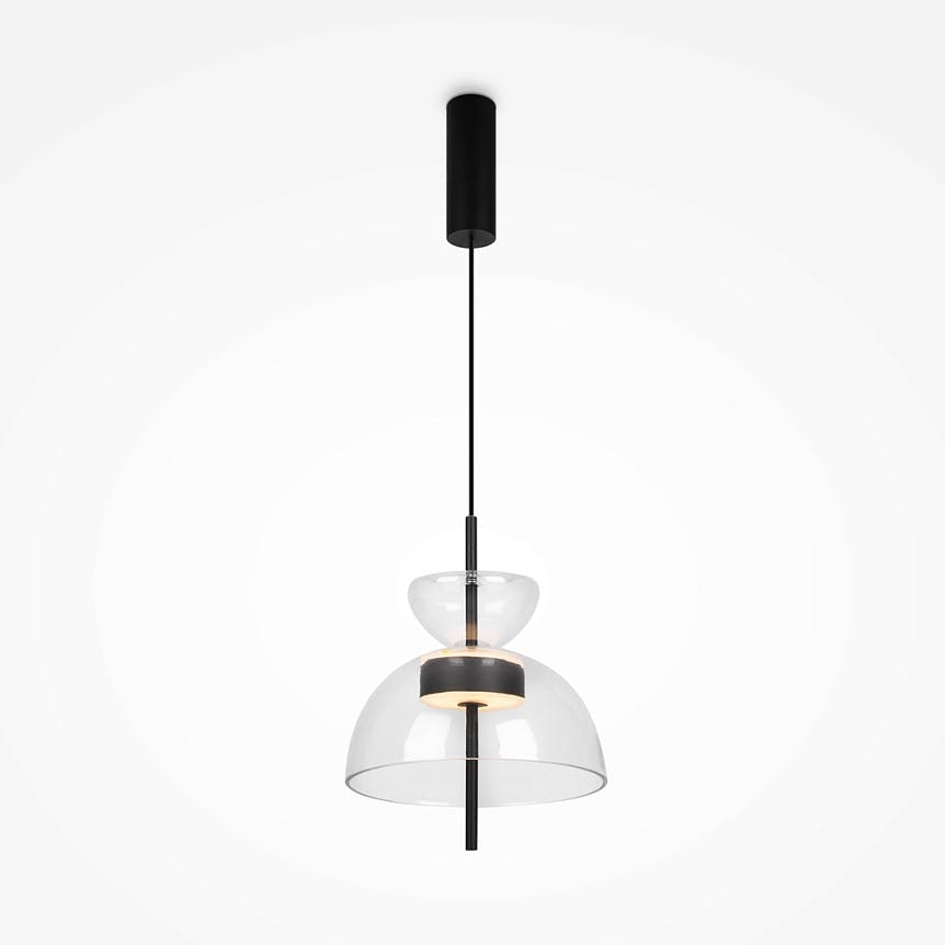 Suspension LED abat-jour en verre diabolo NORA