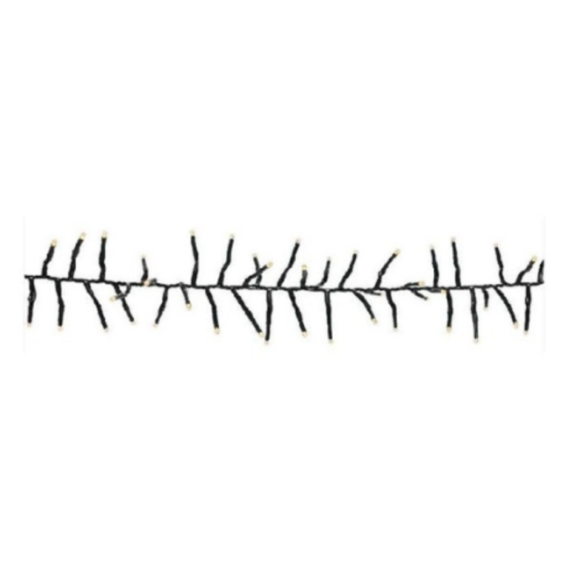 Guirlande Led Grappe 9m Animee Blanc Chaud Tres Lumineuse