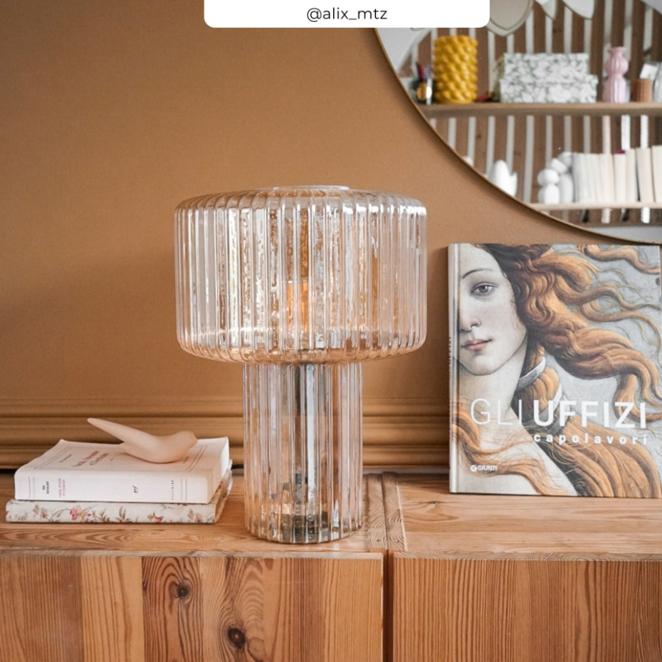 Lampe en verre cannelé - VERRA
