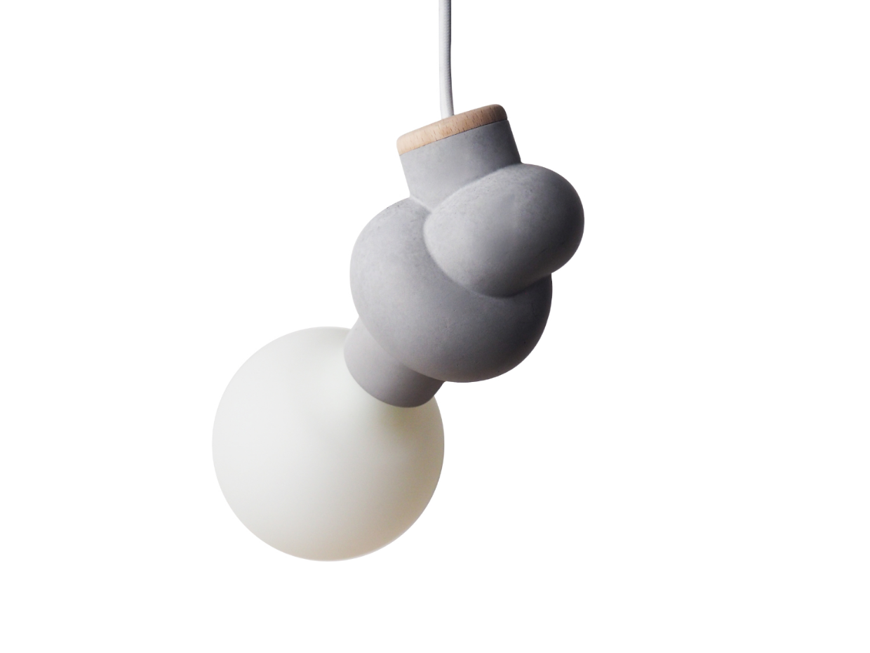 Lampe suspension béton - NŒUD