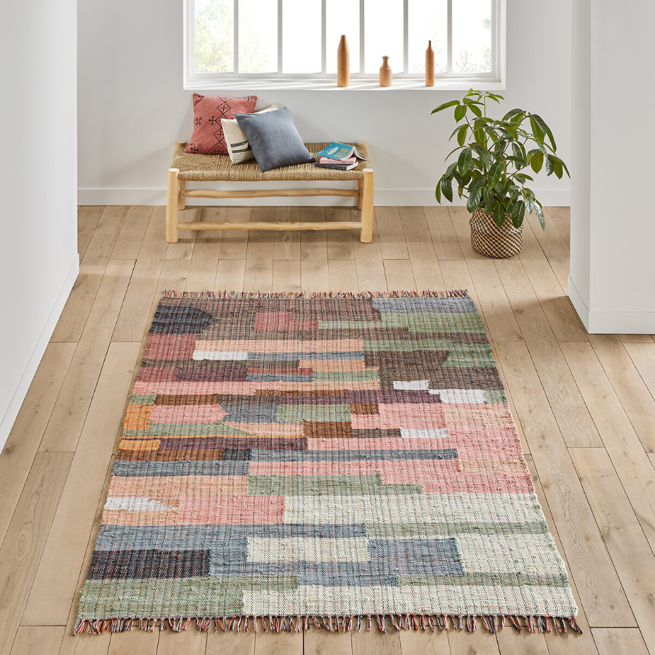 Tapis tissé plat en coton, Kanta