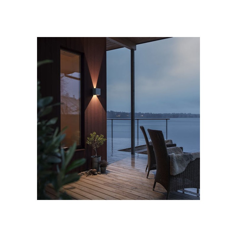 Applique Gris Clair Extérieur Cremona Led Puissante