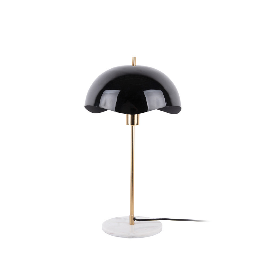 Lampe à poser en métal et marbre- WAVED DOME