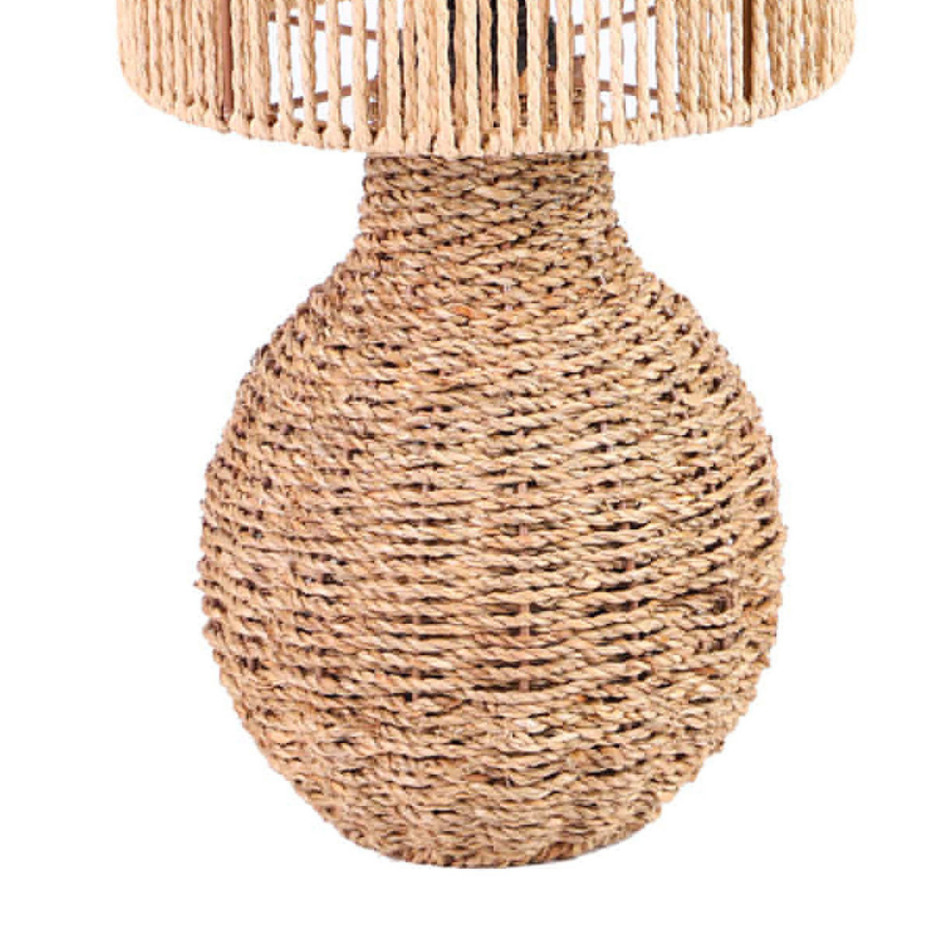 Lampe à poser en corde et algue marine