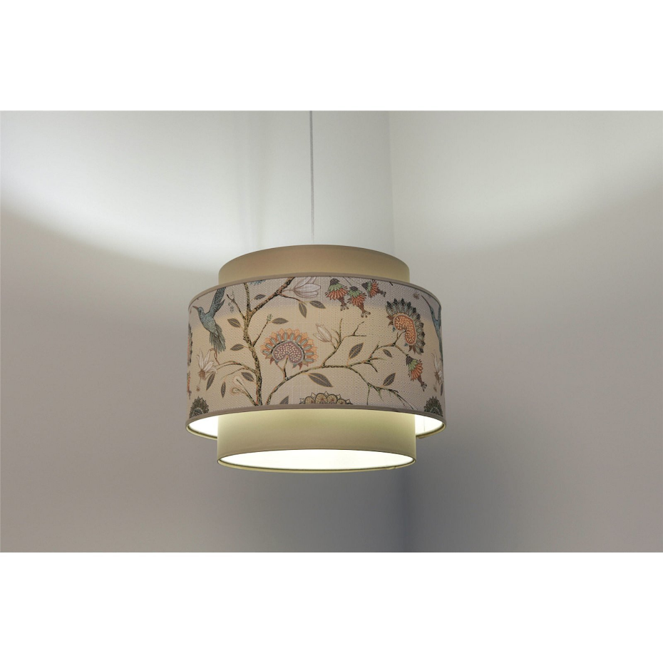 Suspension extérieure en velours motifs fleuri intérieur  Doblo