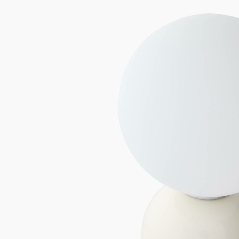 Lampe boule, 12xH22cm, en métal