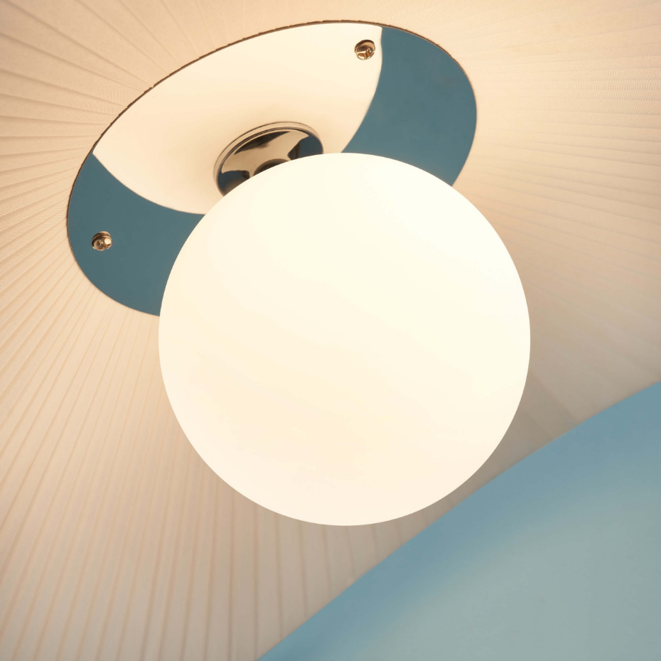 Suspension plissée tissu blanc - ODALIA