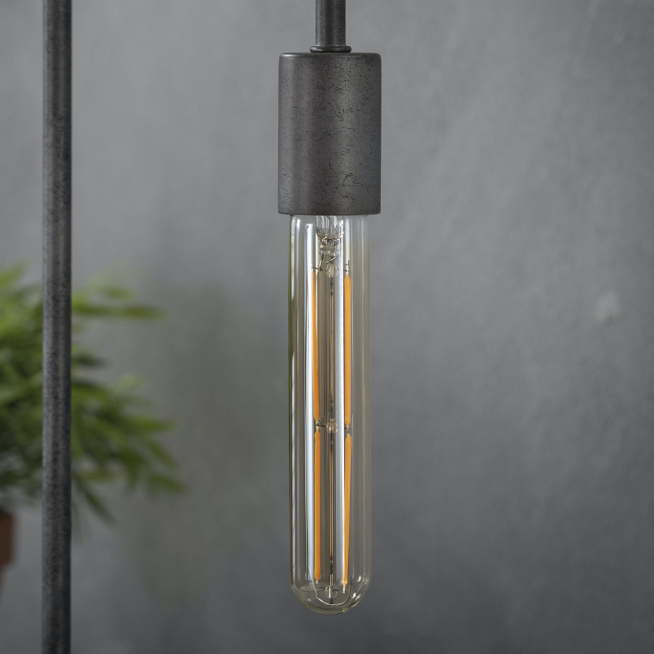 Ampoule tube 18,5 cm ambré LED filament lumière chaude (E27)