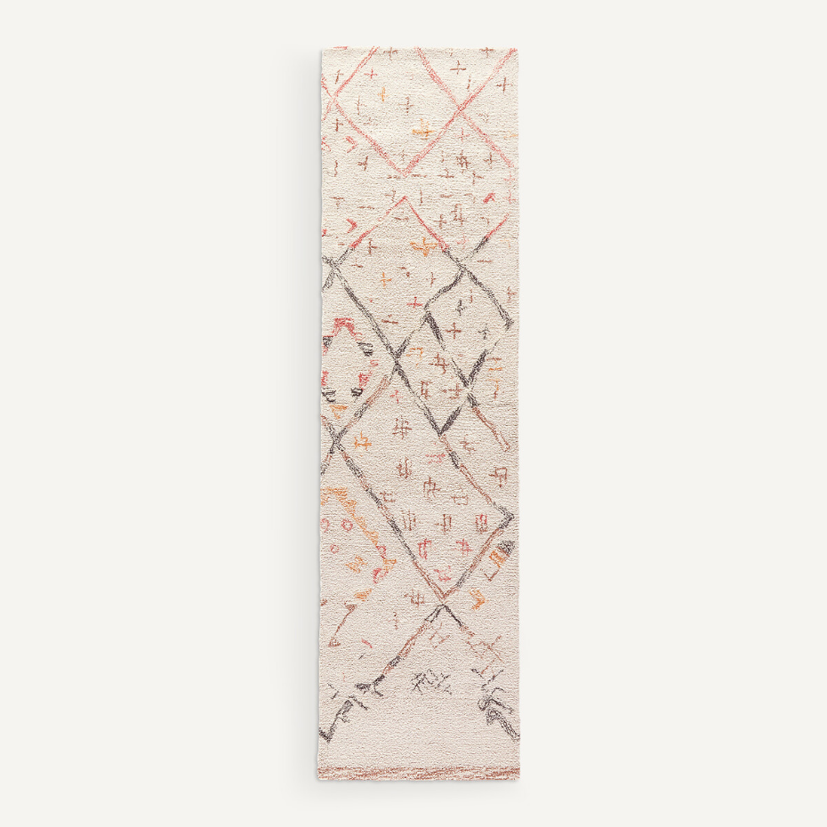 Tapis de couloir épais laine, tufté main, Ashwin