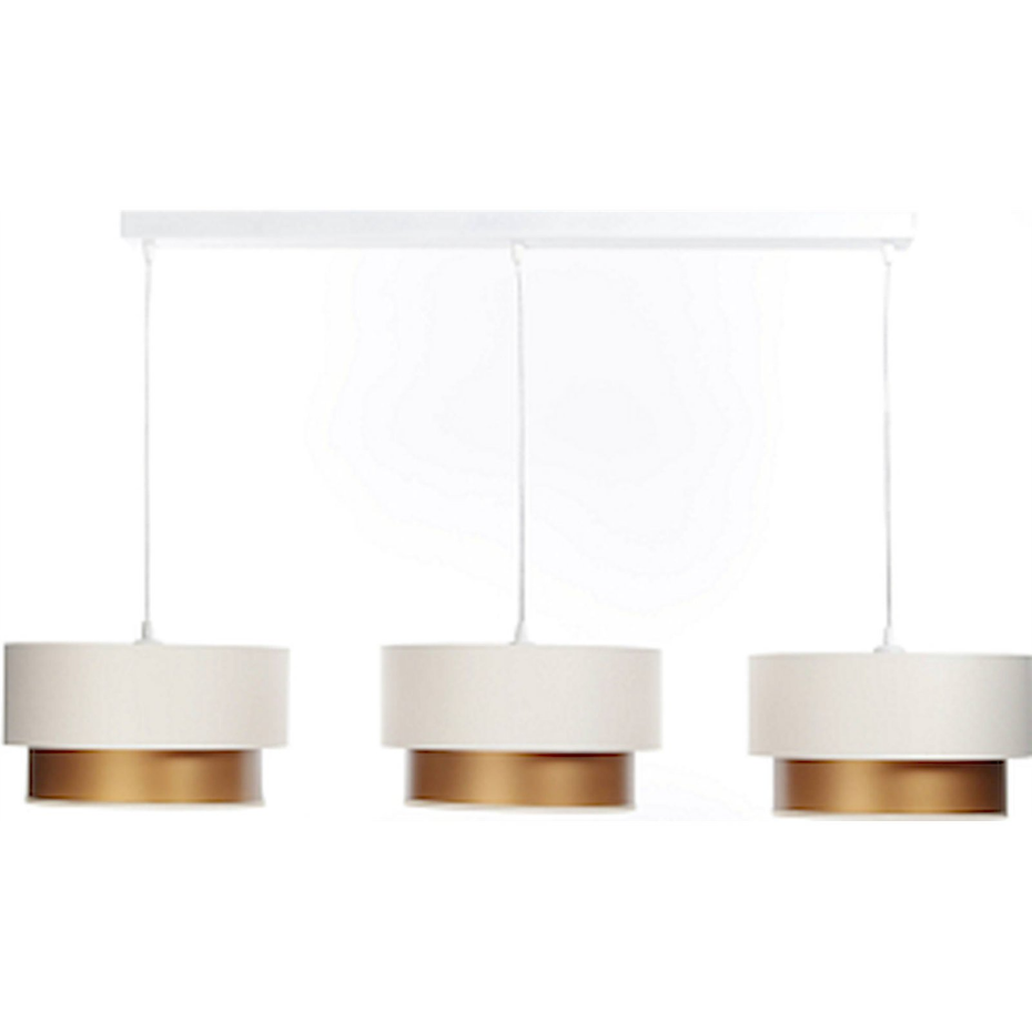 Suspension rectangulaire en PVC effet cuivre Duo ellegant