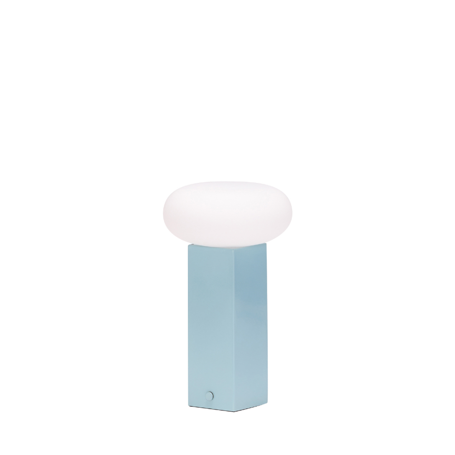 Lampe portable en verre et fer LOW
