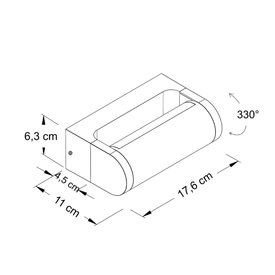 Applique LED orientable IP65 - ILONA