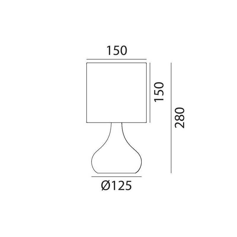 2 Lampes De Chevet Tactile Ida Chrome Mat Abat-jour Blanc