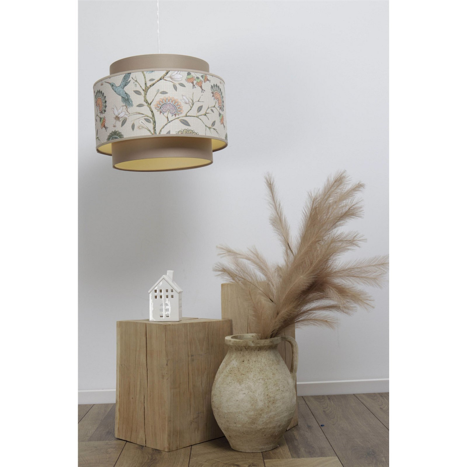 Suspension extérieure en velours motifs fleuri intérieur  Doblo
