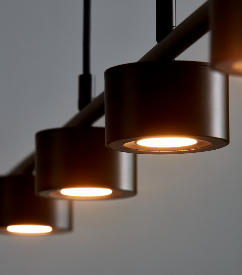 Suspension Clyde 4-Rail Métal Noir ,  H. 212 - IP20 - LEDModule /  Nordlux Intérieur