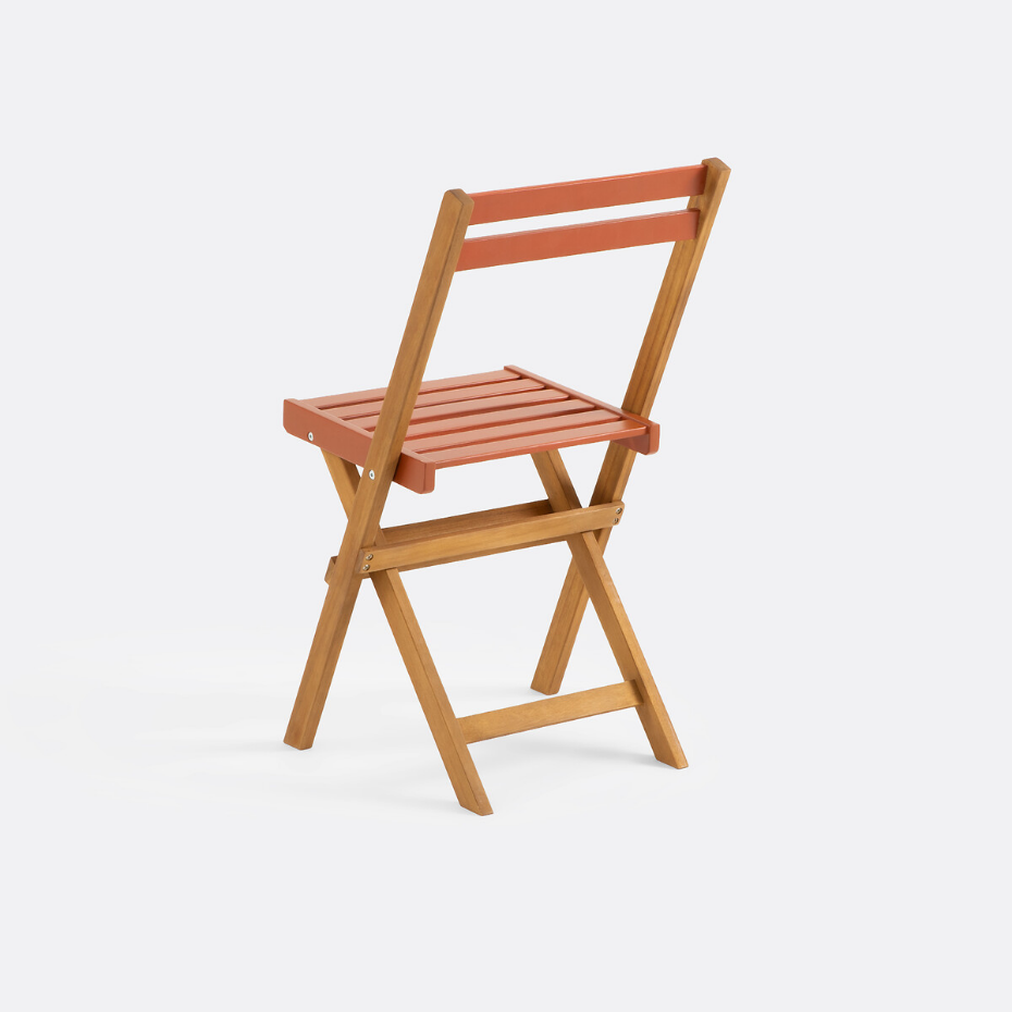 Ensemble de jardin pliable, 3 pièces, en acacia, DUDENA