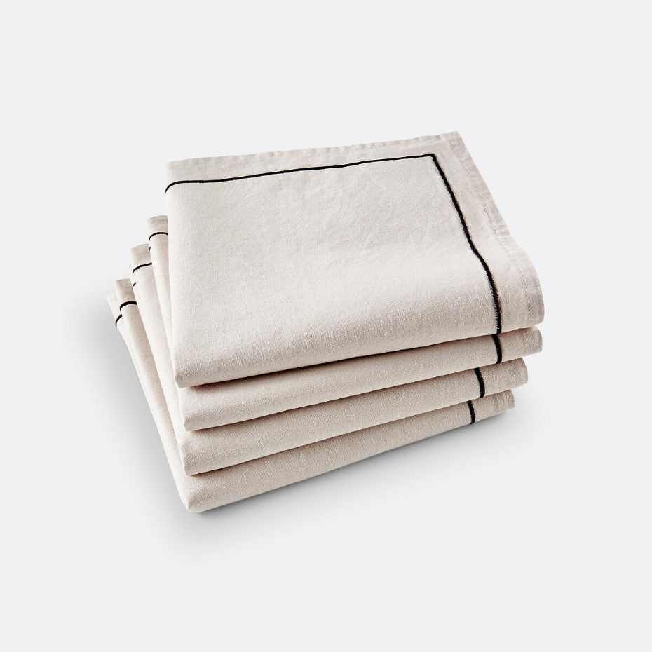 Serviettes de table lin/coton lavé Métis Bourdon