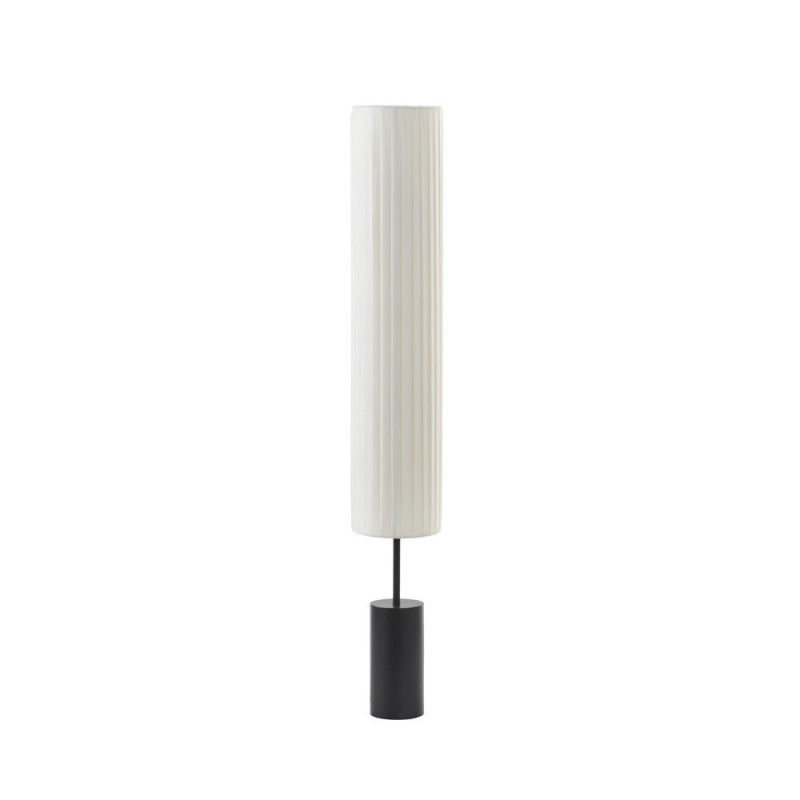 Grande lampe à poser métal et abat-jour plissé Tabata
