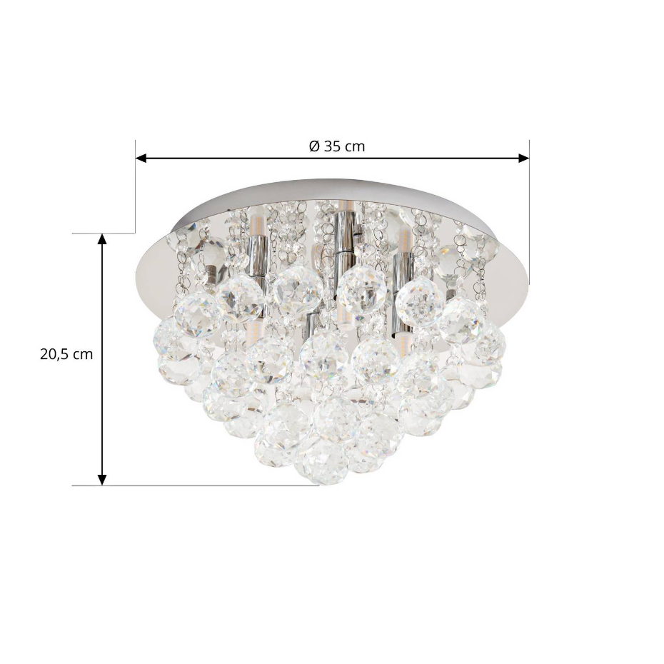 Plafonnier en cristal moderne, Antonino