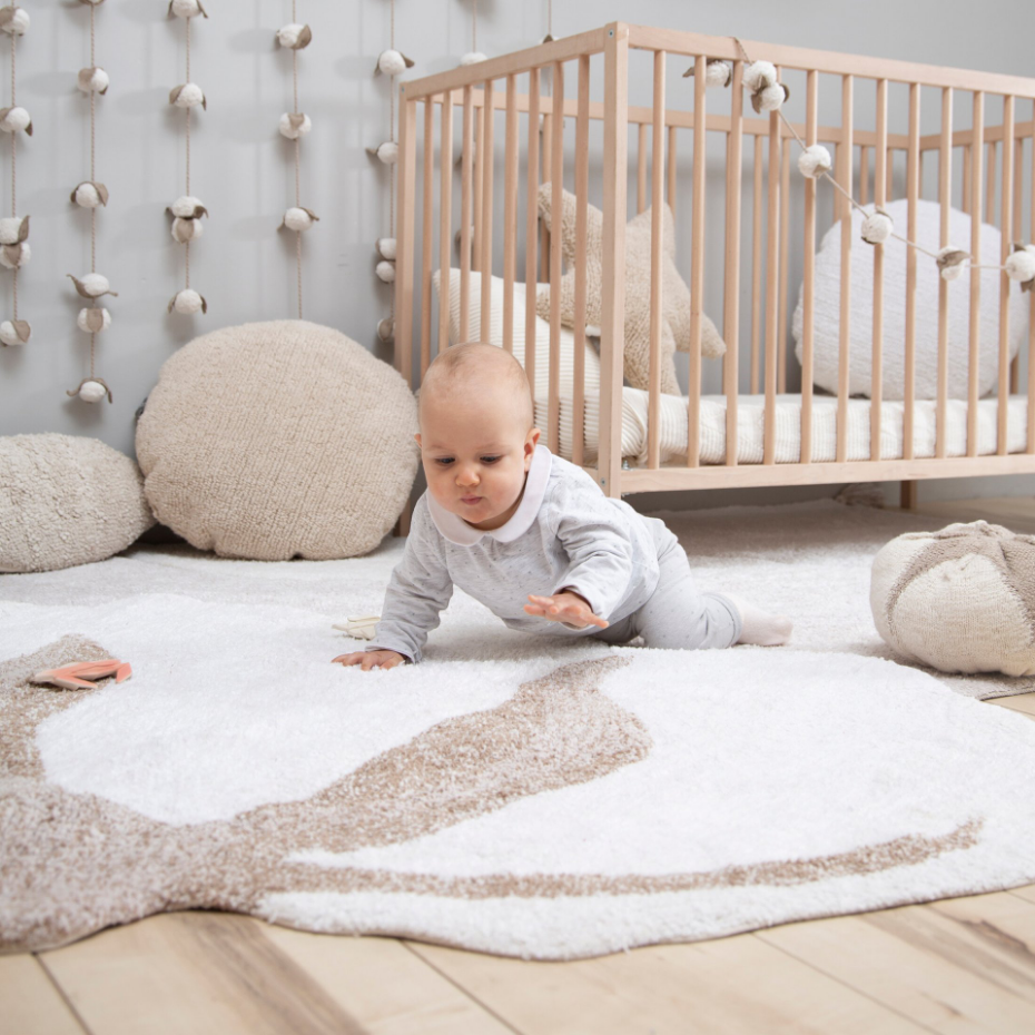 Tapis Rond en coton Fleur de coton TRIBUTE TO COTTON