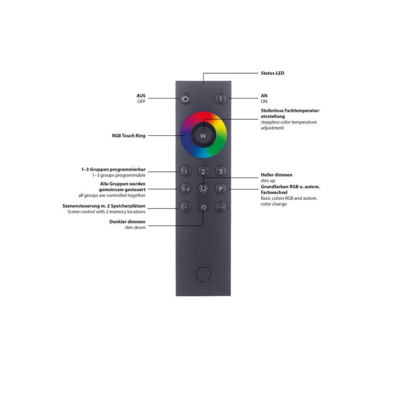 Applique Murale Led RGB Sophia Gris Clair Smart Home