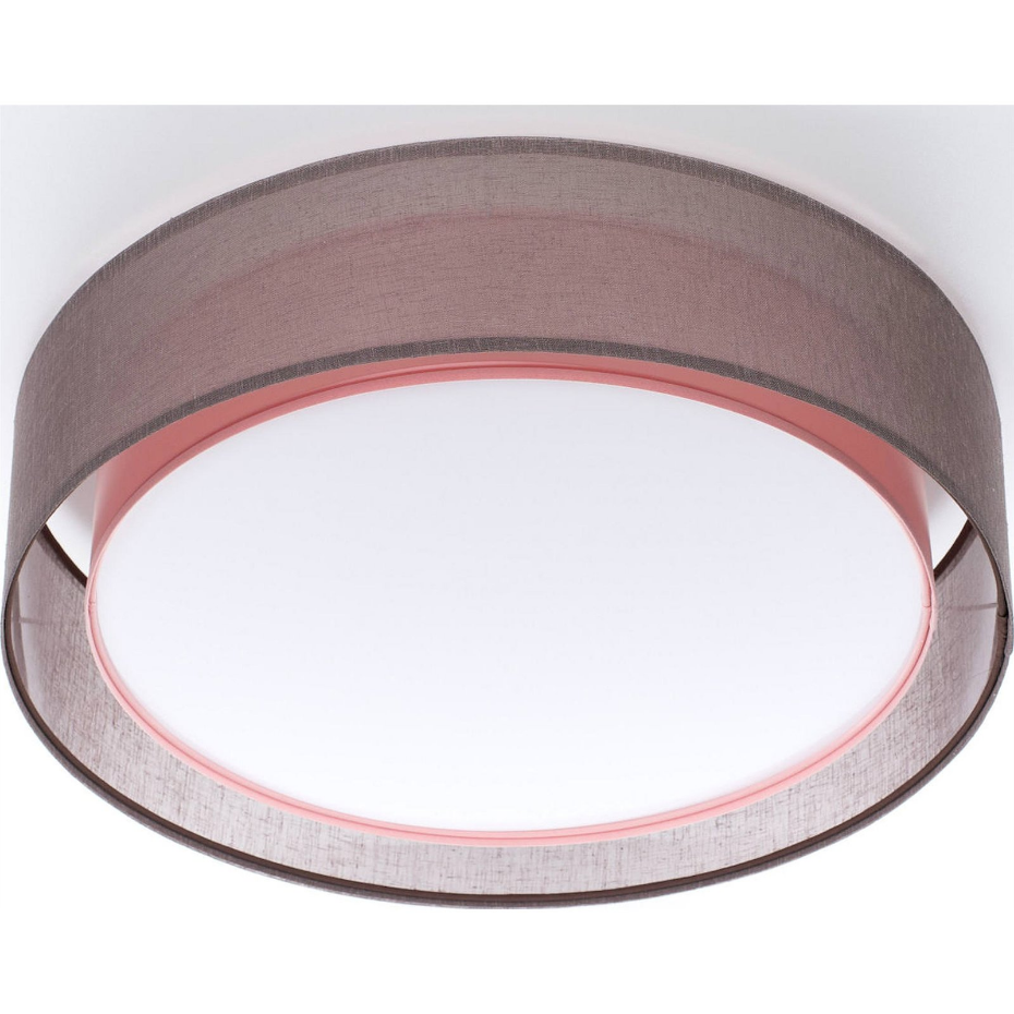 Plafonnier rond en tissu effet lumière douce Puro