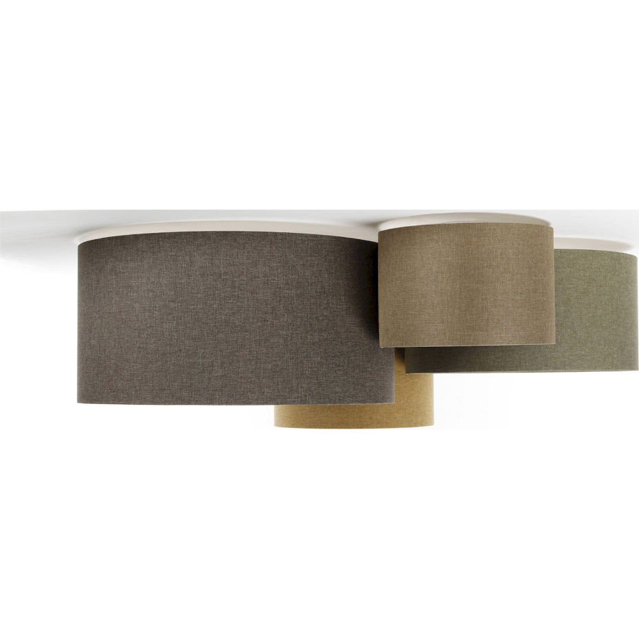 Plafonnier rond en tissu pour salon ou chambre Boho Elegant
