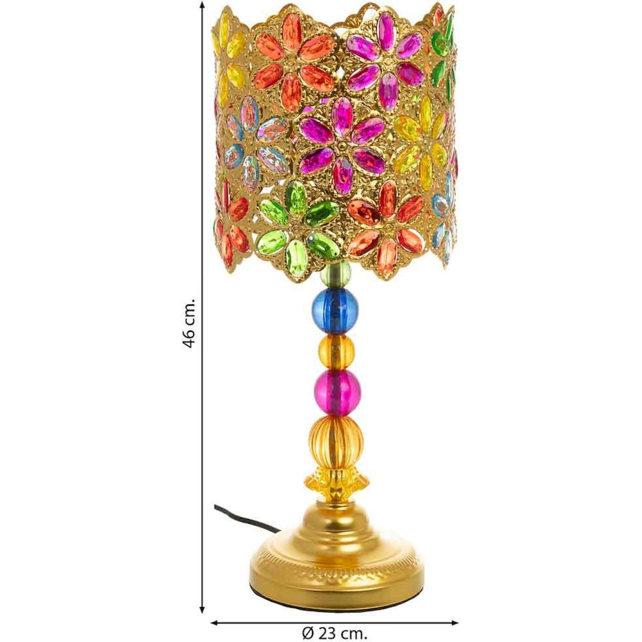 Lampe de table en métal style verrerie artisanale format organique