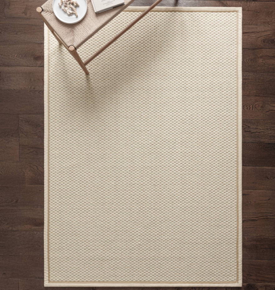 Tapis de salon moderne laine et jute ROKA