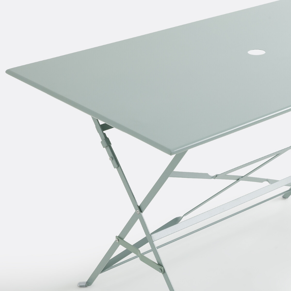 Table pliante rectangulaire, métal fer Ozevan