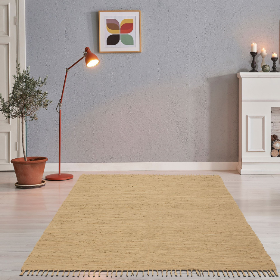 Tapis réversible coloré en coton tissé à la main - Happy Cotton