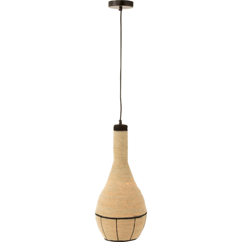 Suspension en rotin forme poire organique