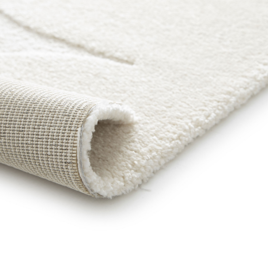 Tapis contemporain à motif floral en relief- FLOW