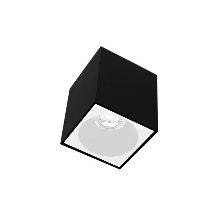 Spot Essentiel Cube Noir Intérieur Blanc