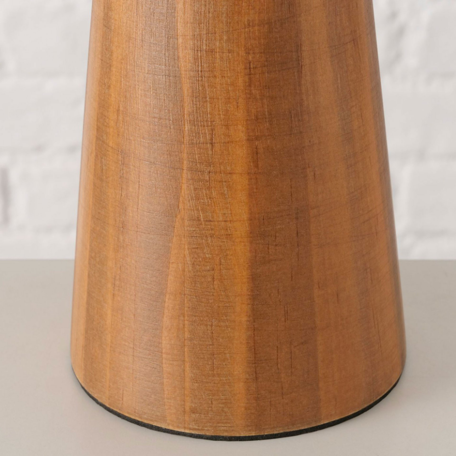 Lampe à poser bois et corde 22.5x22.5x34cm