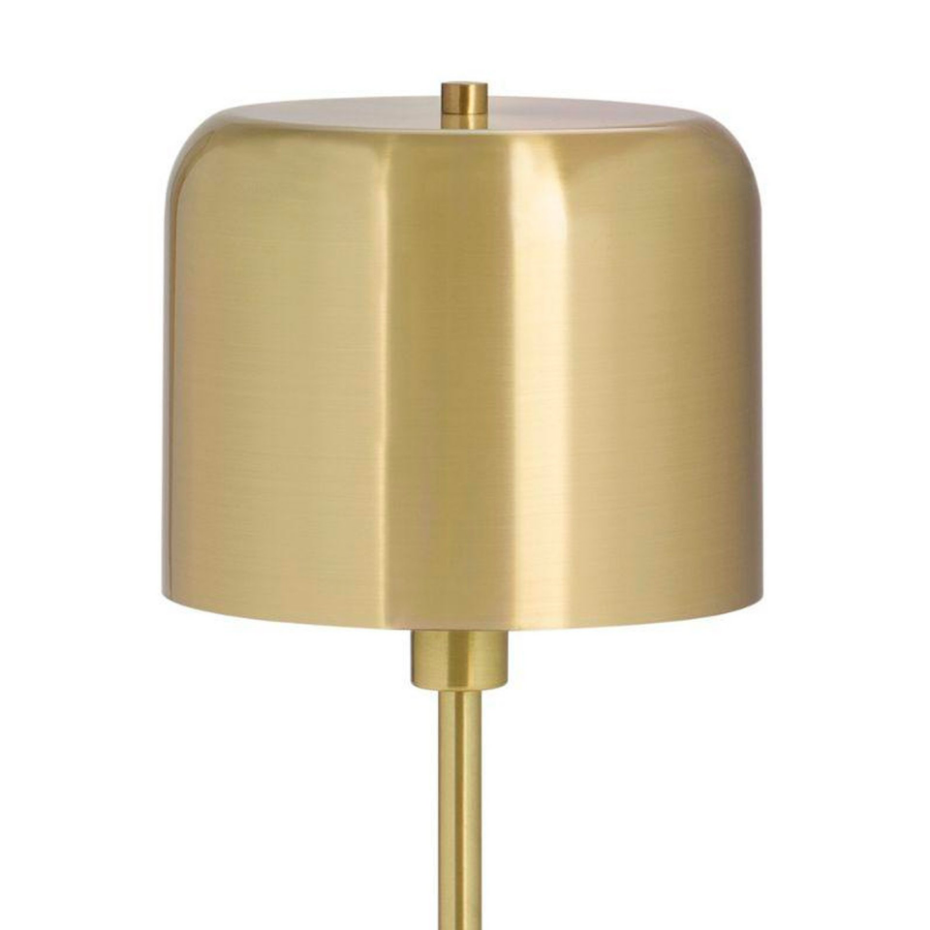 Lampe à poser champignon métal doré