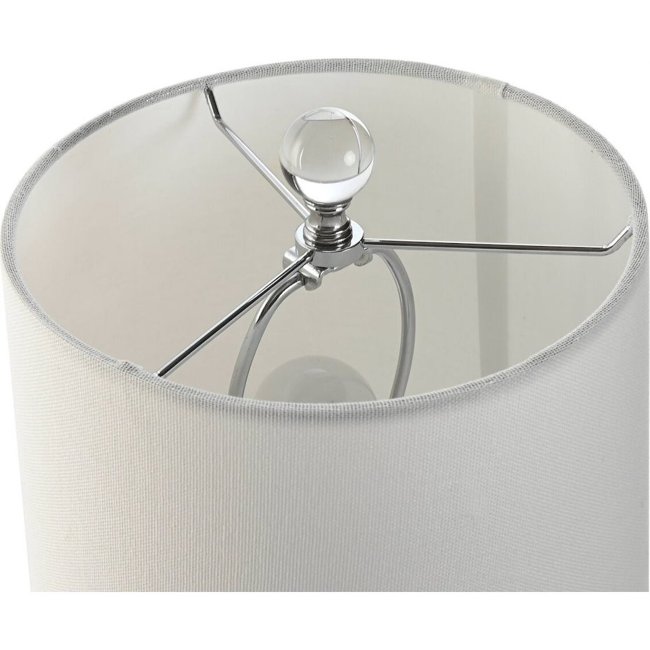 Lampe de table en verre et lin moderne Moderno