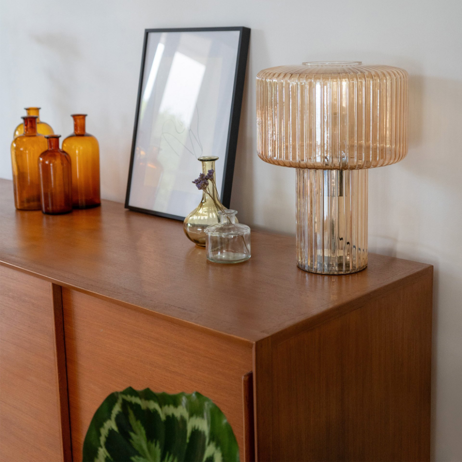 Lampe en verre cannelé - VERRA