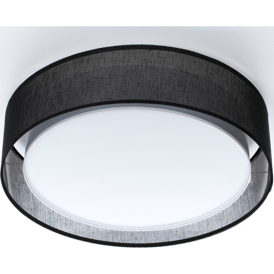 Plafonnier rond en tissu lumière douce Puro