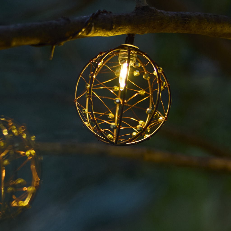 Guirlande solaire RUSTY LIGHT 10 cages 4M