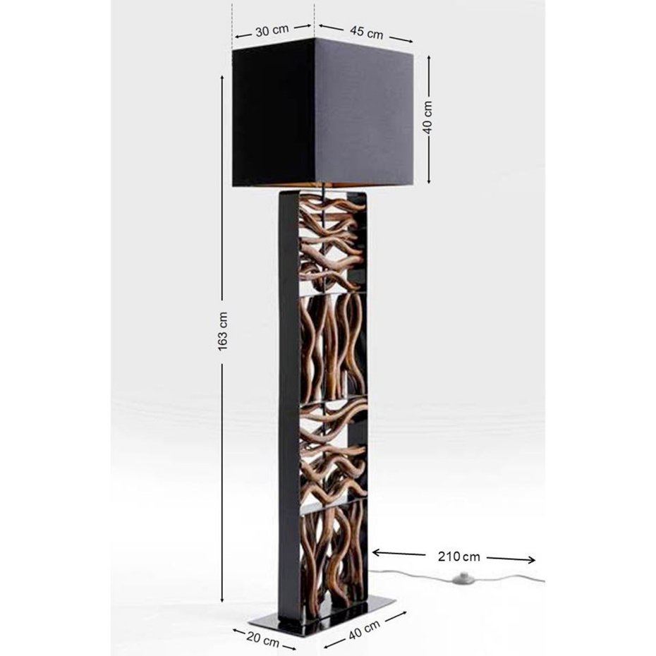 Lampadaire en bois flotté et coton, NATURE WAVE