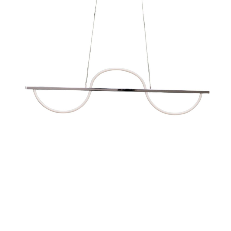 Suspension LED ondulée chromée - SAVONA