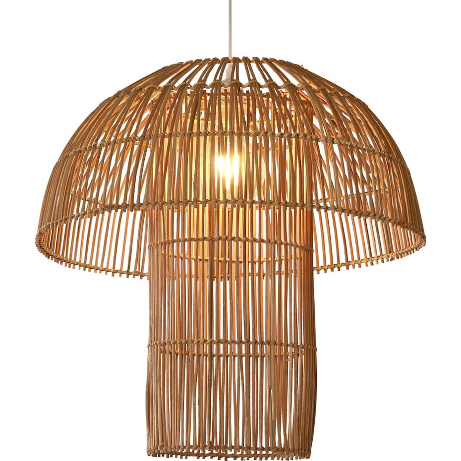 Suspension en rotin forme champignon Urban