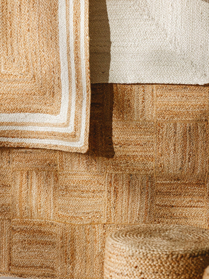 Tapis de jute tissé main JUTTA