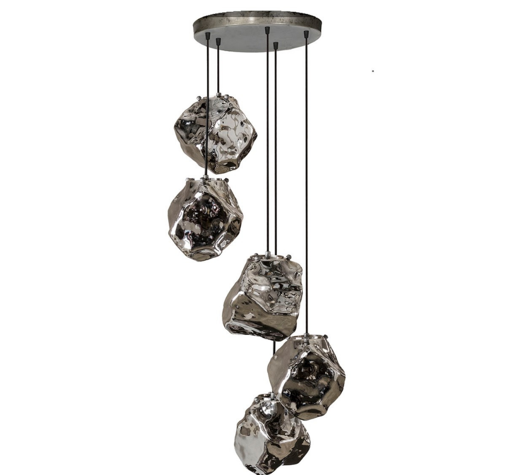 Lustre vertical en verre soufflé - ROCKY FIVE